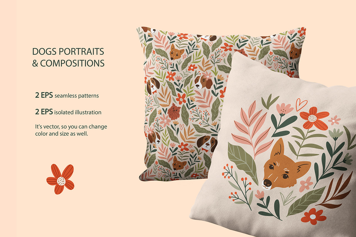 DOG PORTRAITS & COMPOSITIONS, a Pattern Graphic by Alenkakarabanova (Photo 3 of 5)