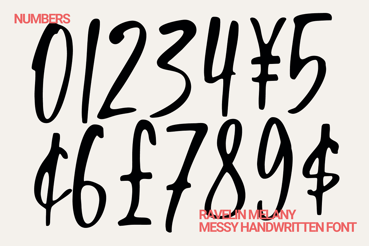 Raveling Melany - Messy Handwritten, a Handwritten Font by Zarma Type (Photo 11 of 12)