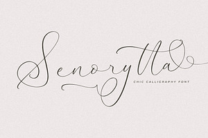 Senorytta Chic Calligraphy Font