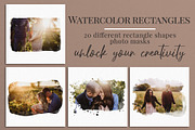 Watercolor rectangles photo masks, a Layer Style Add-On by BrownLeopard (Thumbnail 1 of 8)