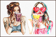 Las Vegas Girls Summer Clipart, an Illustration by Sublimation Artist (Thumbnail 3 of 6)