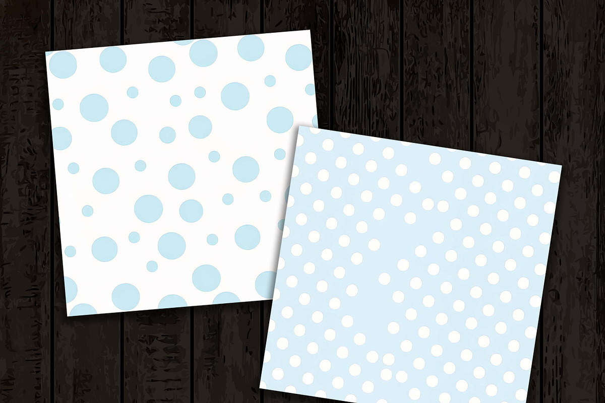 Blue Patterns Digital Paper, a Pattern Graphic by Design Scotch (Photo 5 of 8)