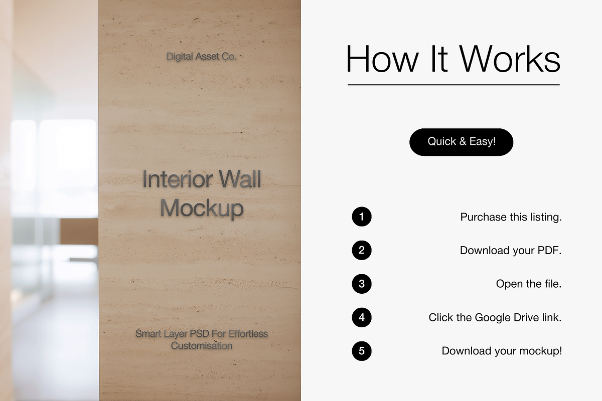 Interior Wall Logo Mockup PSD, an Advertising Mockup by Digital Asset Co (Photo 7 of 7)
