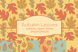 Autumn Leaves clipart & patterns