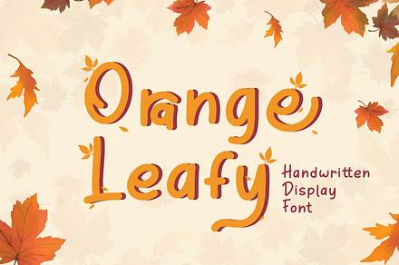Orange Leafy - Autumn Display Font, a Script Font by Attype