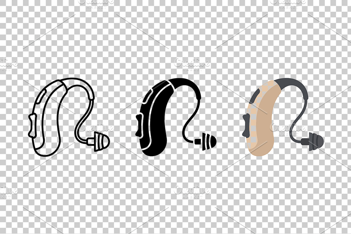 Hearing Aid Vector Icon Pack, an Object Graphic by Artonix (Photo 3 of 3)