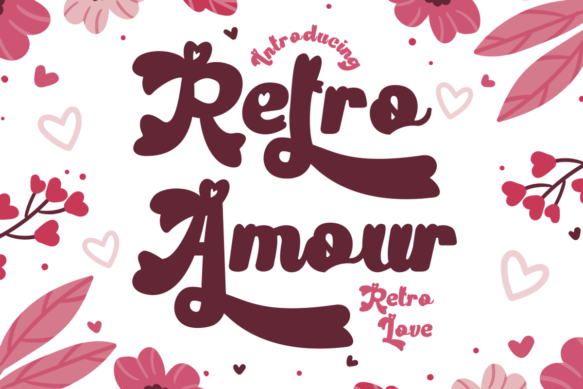 Retro Amour - Retro Love Font, a Font by PutraCetol Studio (Photo 1 of 11)