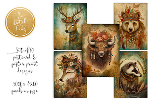 Bohemian Animals Postcards & Prints