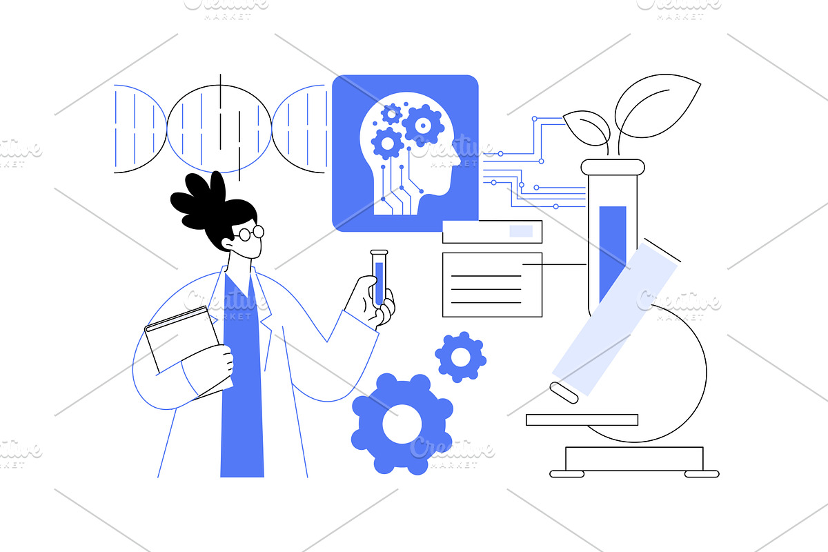 CRISPR in Agricultural Genomics, a Technology Illustration by Visual Generation