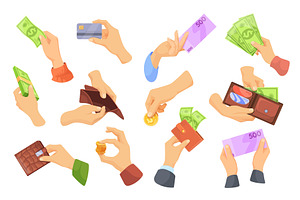 Hands hold money. Female male hand, a Finance Illustration by Stock-Smart-Start