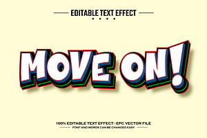 Move on 3D editable text effect, a Layer Style Add-On by nicemorning