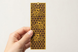 3 Honey Bees Bookmark SVG Cut File