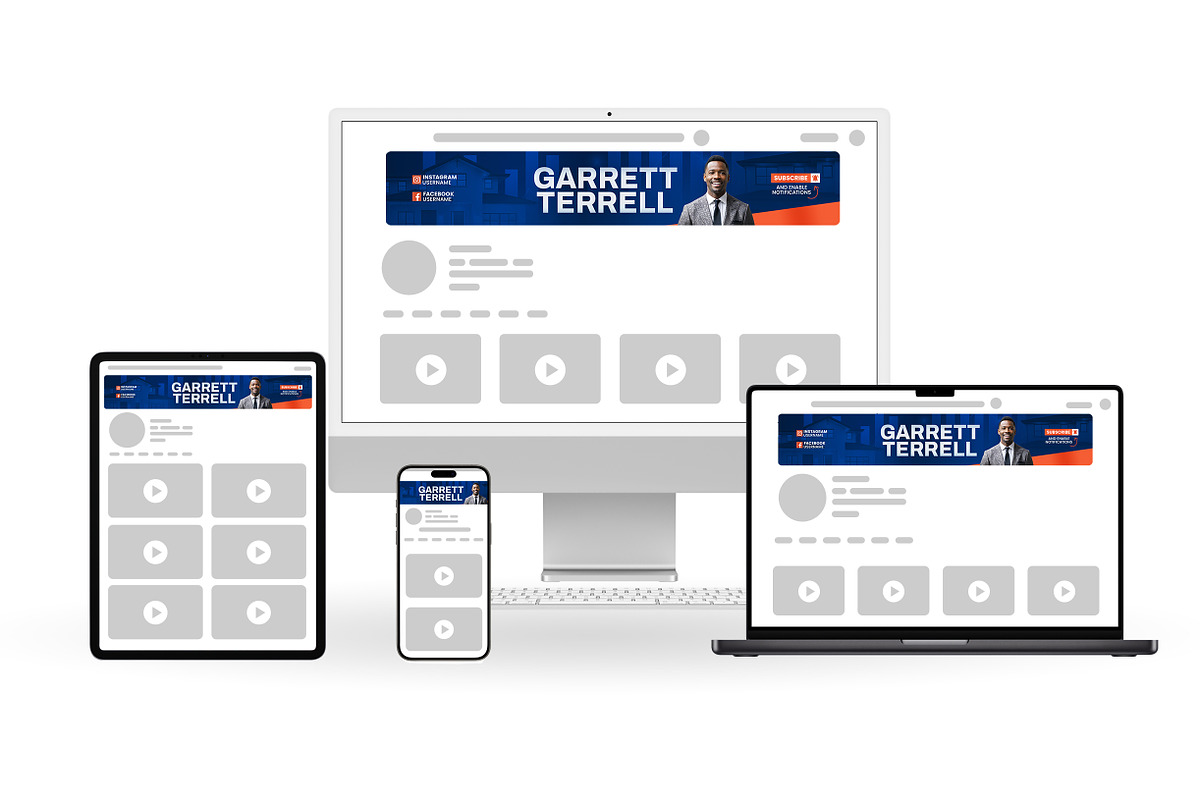 Real Estate Realtor YouTube Banner, a Social Media Template by Vaughn Studios (Photo 3 of 5)
