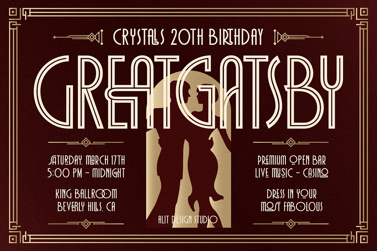 Decomang Art Deco Typeface, a Sans Serif Font by alit design (Photo 2 of 20)