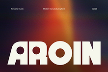 Aroin - Modern Manufacturing Font