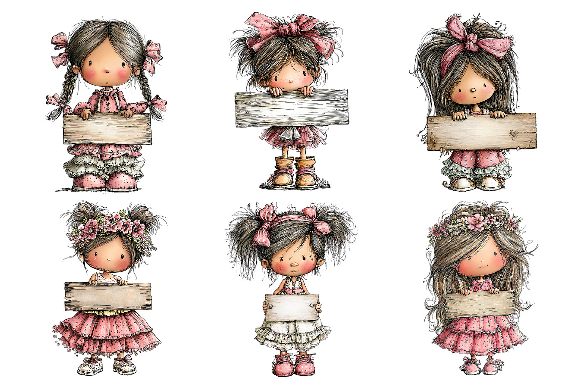 Mothers Day Little Girl Clipart, an Animal Illustration by GatewayDesign (Photo 2 of 5)