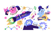 Graphic or web design sticker pack, a Decorative Illustration by PaperTrident (Thumbnail 2 of 4)