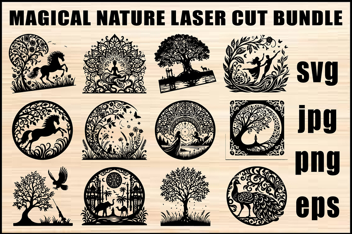 Black Laser Cut Bundle, an Object Graphic by abu67222 (Photo 1 of 13)