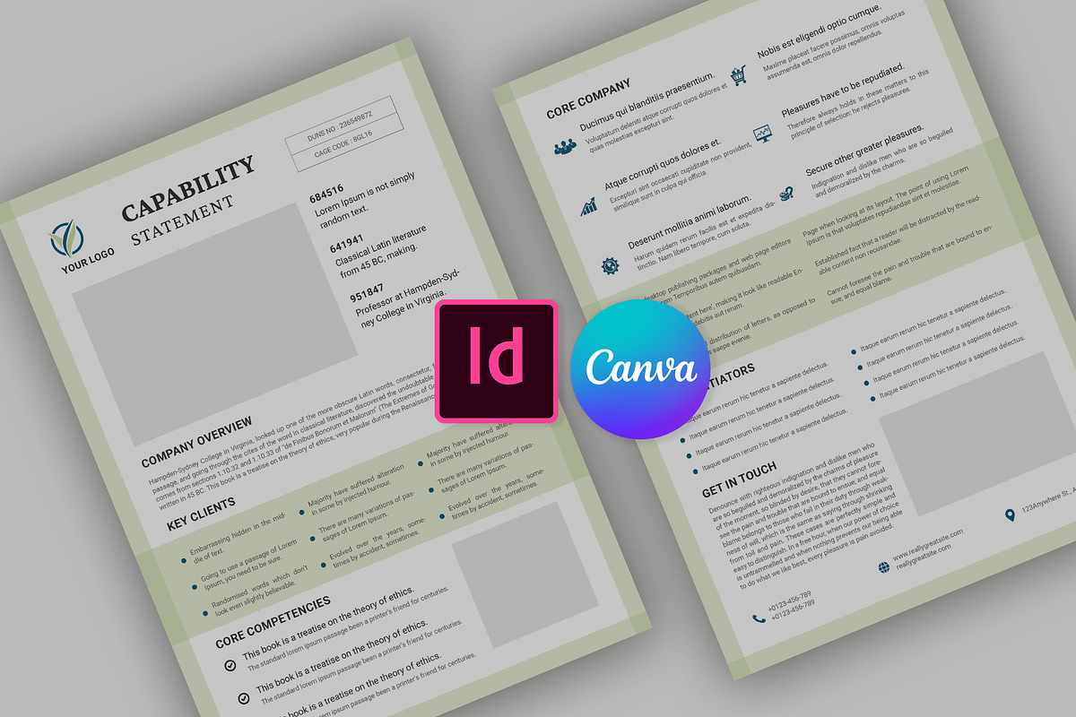 Capability Statement Templates, a Stationery Template by Design Zone (Photo 6 of 6)