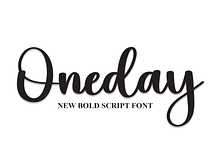 Oneday | Script Font