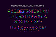 Howie neon line multicolored font, a Symbol Font by kaer_shop (Thumbnail 2 of 7)