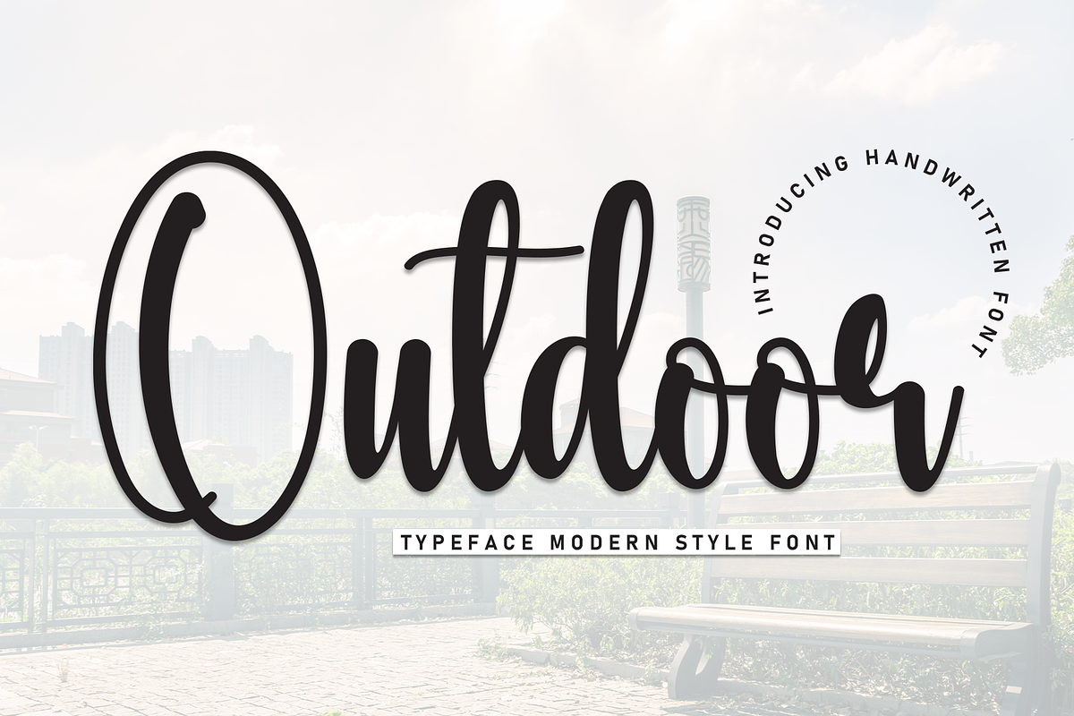 Outdoor | Script Font, a Handwritten Font by Scratchones (Photo 1 of 8)