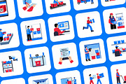 Animated Logistics and Delivery Icon, a Transportation Illustration by Creative Stall (Thumbnail 3 of 4)