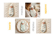 Baby Swaddle & Beanie Mockup Set, an Apparel Mockup by Mockups Studio (Thumbnail 5 of 8)