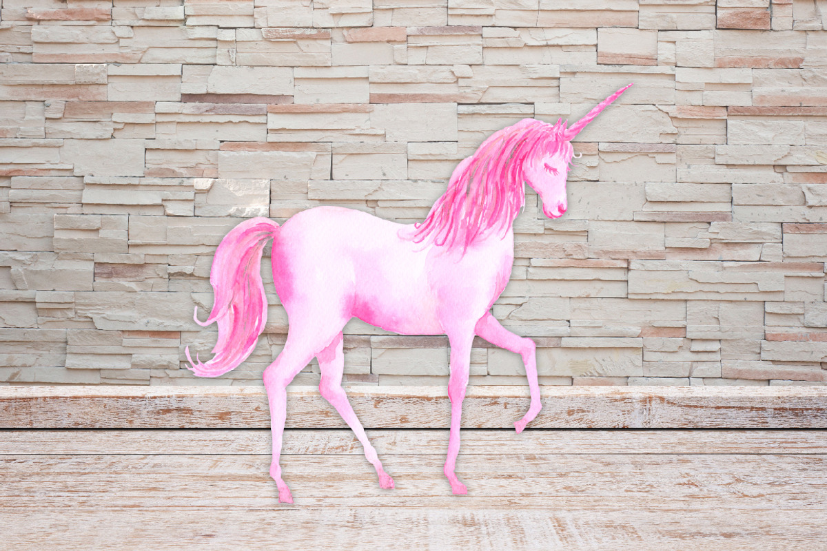Watercolor Pink Unicorns, an Illustration by Corner Croft (Photo 5 of 5)