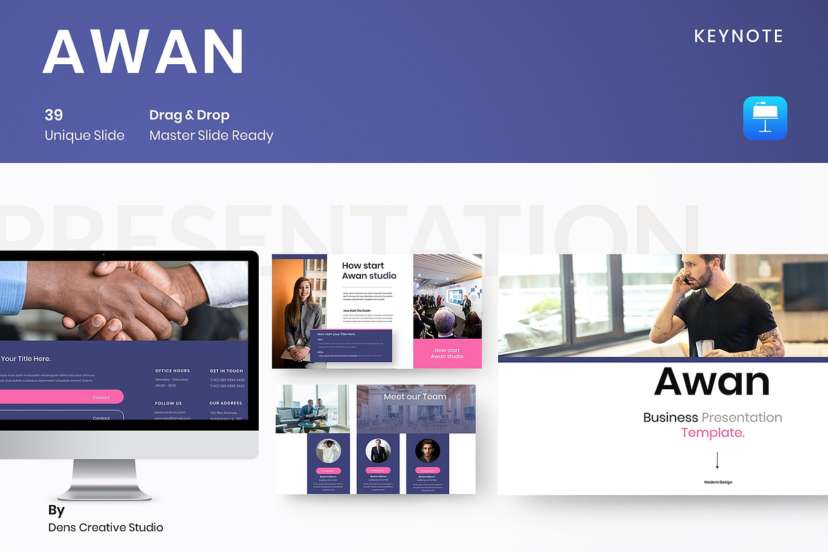 Awan – Business Keynote Template, a Presentation Template by Dens Creative Studio (Photo 1 of 6)