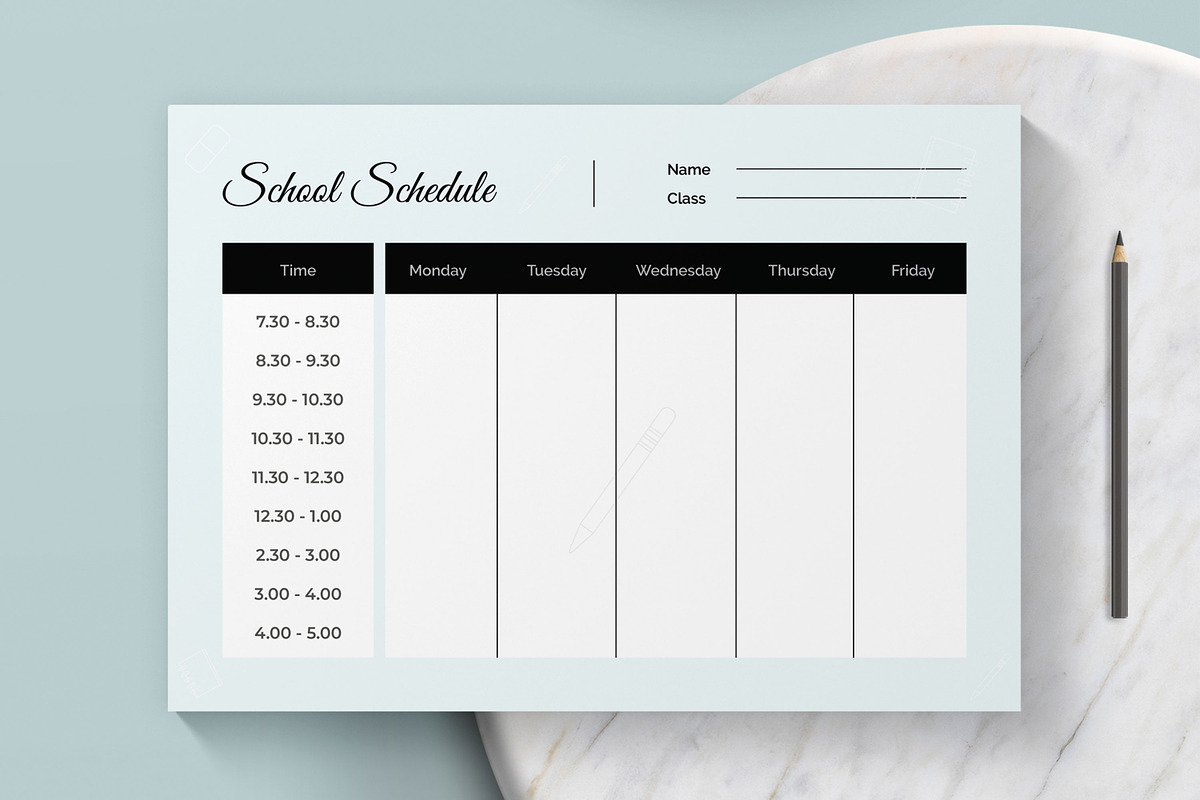 School Planner Design Template, a Stationery Template by MightyDesign (Photo 2 of 7)