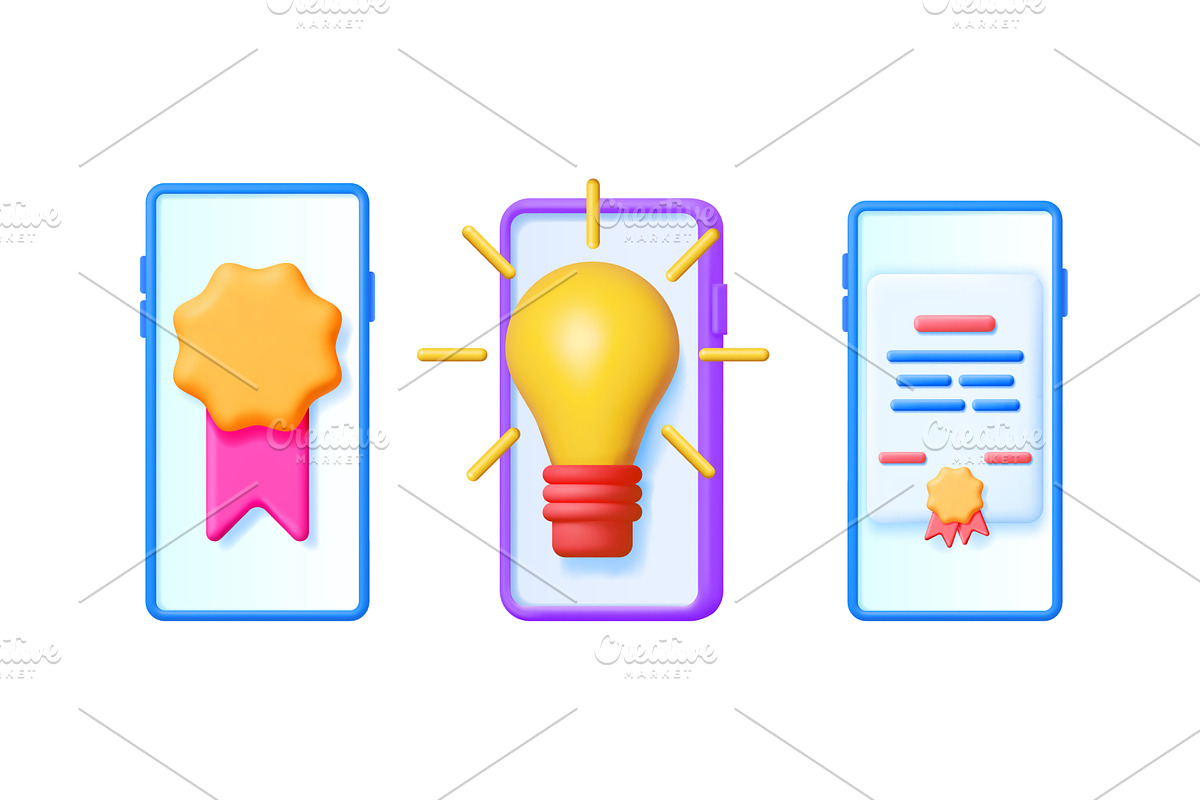 Set of 3d vector illustrations of, a Technology Illustration by Abscent