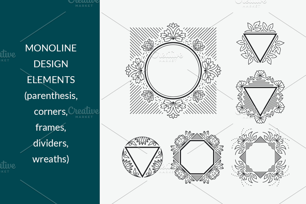 Vector line design elements' set, an Object Graphic by SpaceNymph (Photo 5 of 7)