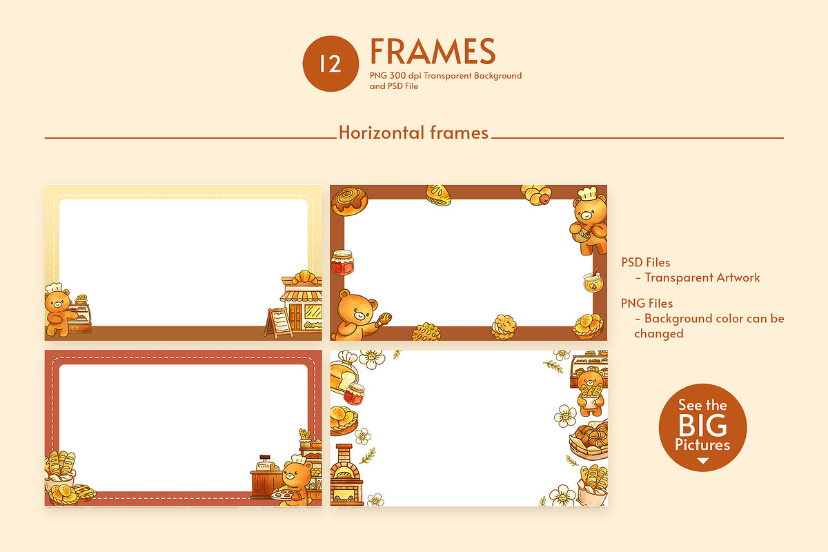 Bear Hug Bakery – Digital Hand-Drawn, an Animal Illustration by CreativeValuation (Photo 5 of 10)