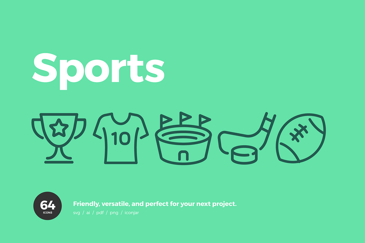 Sports Icons — Pixi Line, an Outline Icon by Scott Dunlap (Photo 1 of 9)
