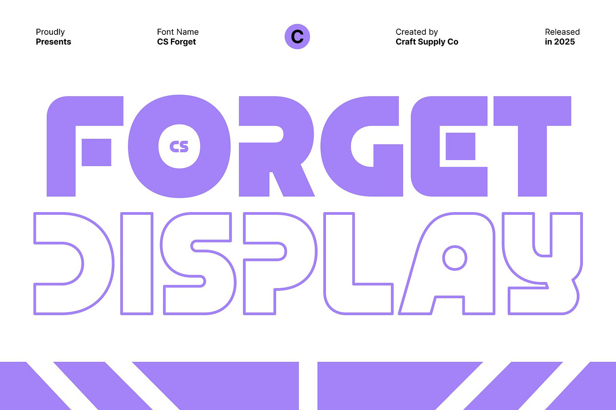 CS Forget – Modern Display Font, a Sans Serif Font by Craft Supply Co. (Photo 1 of 8)