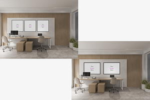 Office Room Canvas Mockup Drawing