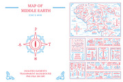 Middle Earth Map, an Object Illustration by Great Glebsby (Thumbnail 2 of 8)