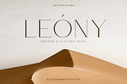 Leony - Elegant Serif, a Serif Font by Tammami (Thumbnail 1 of 12)