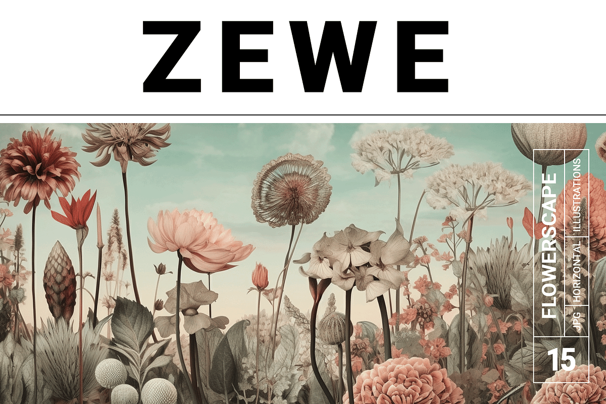 Zewe Collection · Zen Flowerscape, a Texture Illustration by milatovar (Photo 1 of 20)