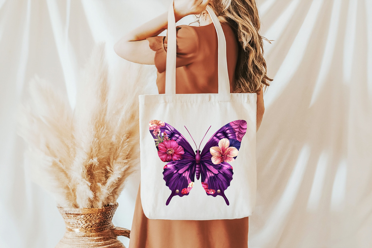 Purple Watercolor Flower Butterfly P, an Illustration by Libby Wishes (Photo 4 of 6)