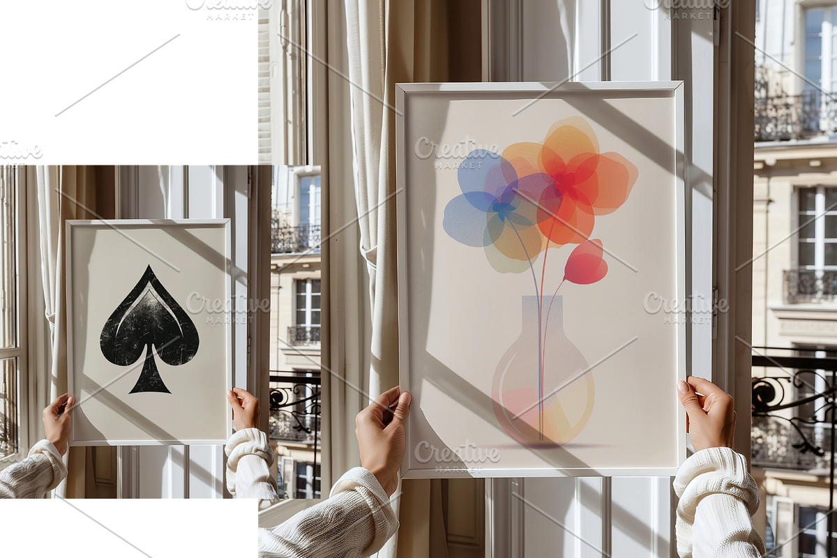 PARISIAN WINDOW Frame With Person, a Household Mockup by MOAROShop (Photo 6 of 6)
