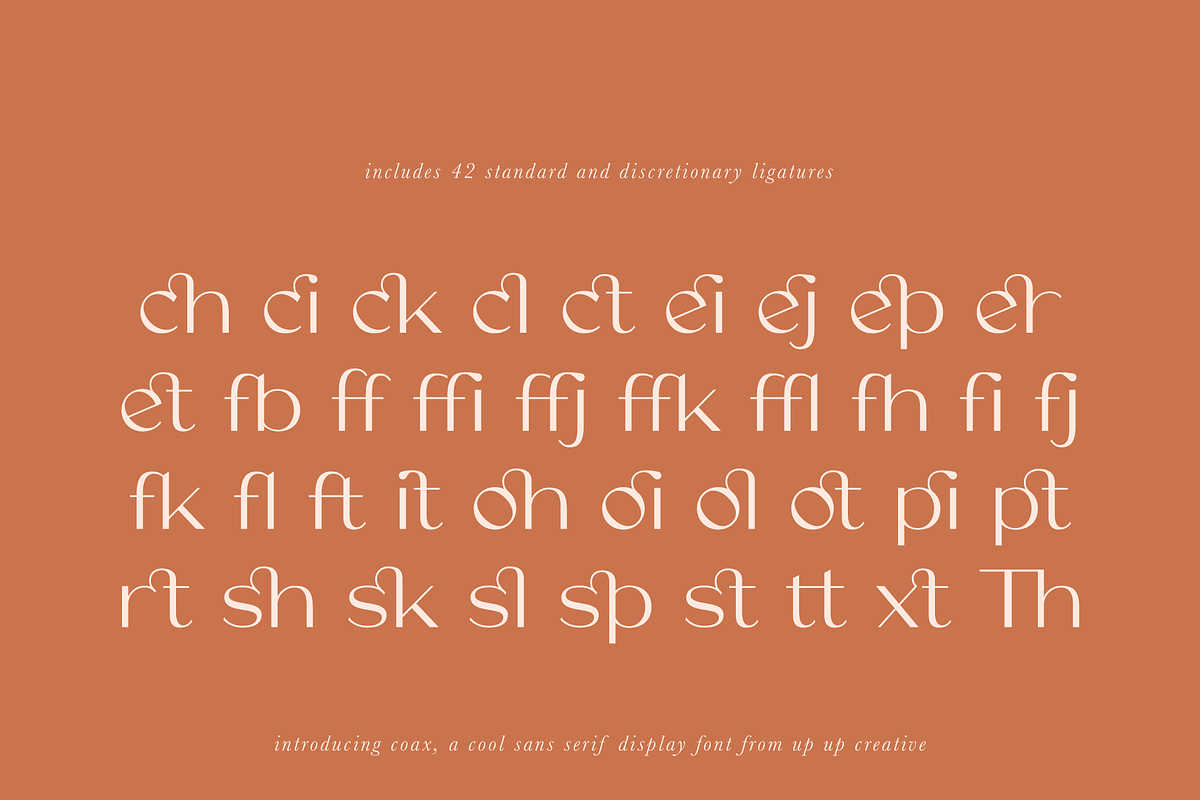 Coax, A Cool Sans Serif Display Font, a Sans Serif Font by Up Up Creative (Photo 7 of 10)