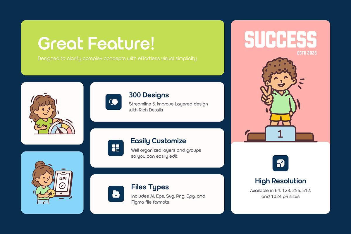 300 Business Flat Icons, an Emoji Icon by Prosymbols (Photo 2 of 15)