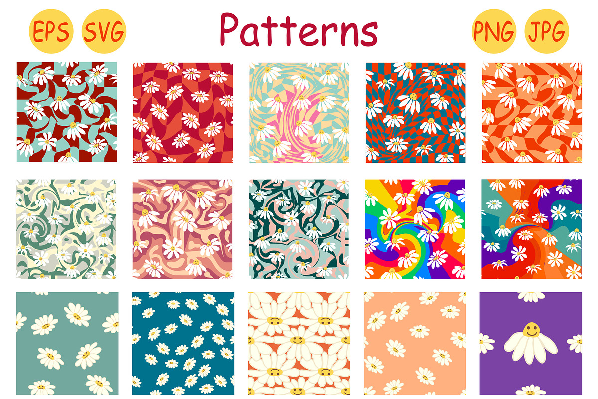 Chamomile Smile Pattern, a Pattern Graphic by Michiru13 (Photo 7 of 22)