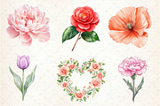 Romance Floral Clipart, an Illustration by Dream Creation (Thumbnail 2 of 6)