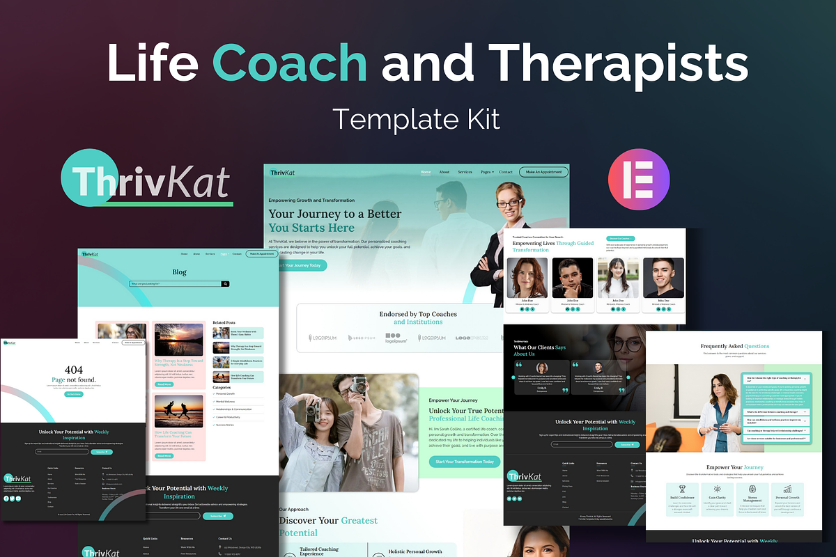 ThrivKat – Life Coach Template, a WordPress Template by AwaisTheTechie (Photo 1 of 10)