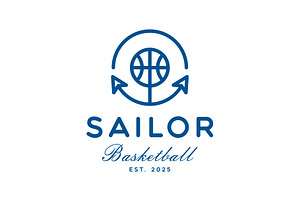Sailor Basketball Logo Design, a Branding & Logo Template by Buqancreative