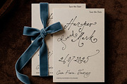 Elisabeth Darlington with Bows, a Script Font by PeachCreme (Thumbnail 7 of 22)