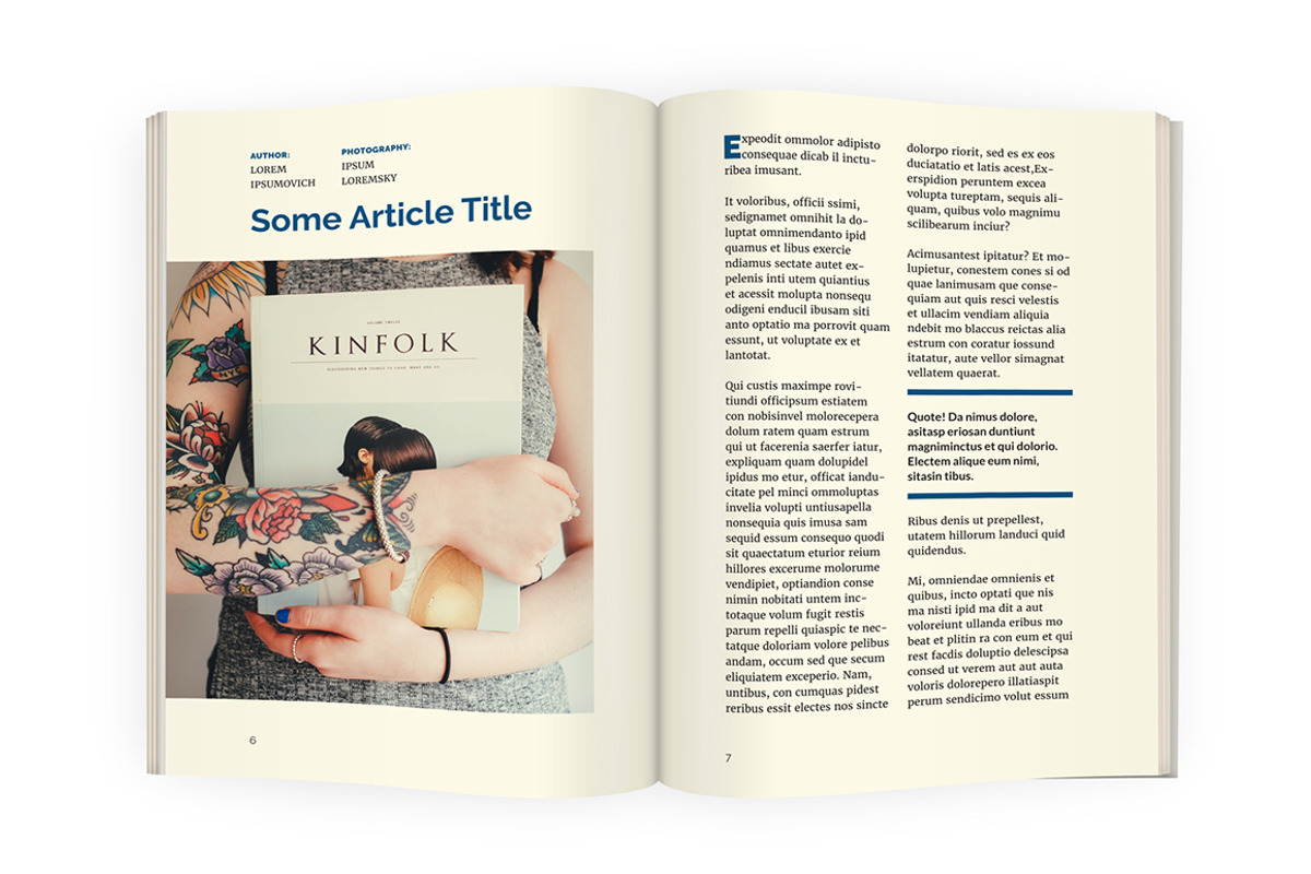 BlueFox - A5 mini magazine template, a Magazine Template by IndieStock (Photo 5 of 8)